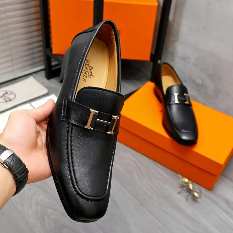 hermes cuir chaussures pour homme s_12212a13